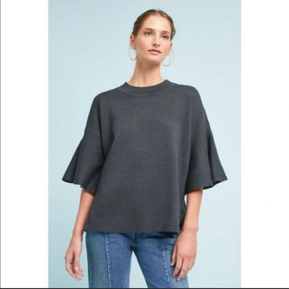 Anthropologie Sunday in Brooklyn bell sleeve sweater - Picture 2 of 5